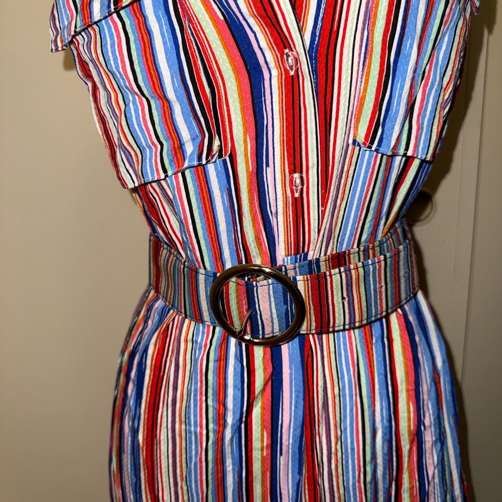 L’atiste by Amy Striped sleeveless Multicolor Maxi Dress sm - Picture 4 of 5